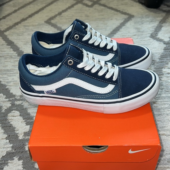 Vans Old Skool Pro in Navy/Stv Navy/White Size 6 Men - Picture 5 of 9